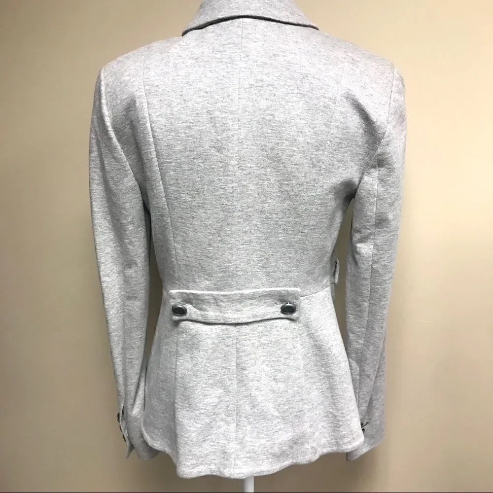Zara grey cotton fitted jacket.    S/XS